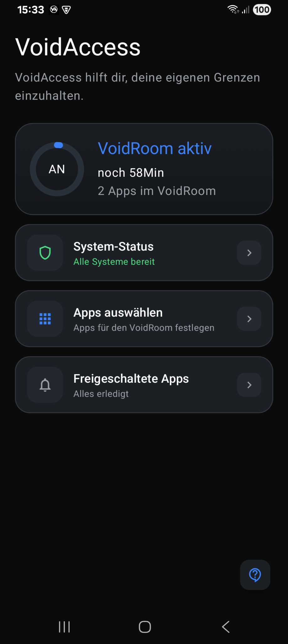 VoidAccess dashboard