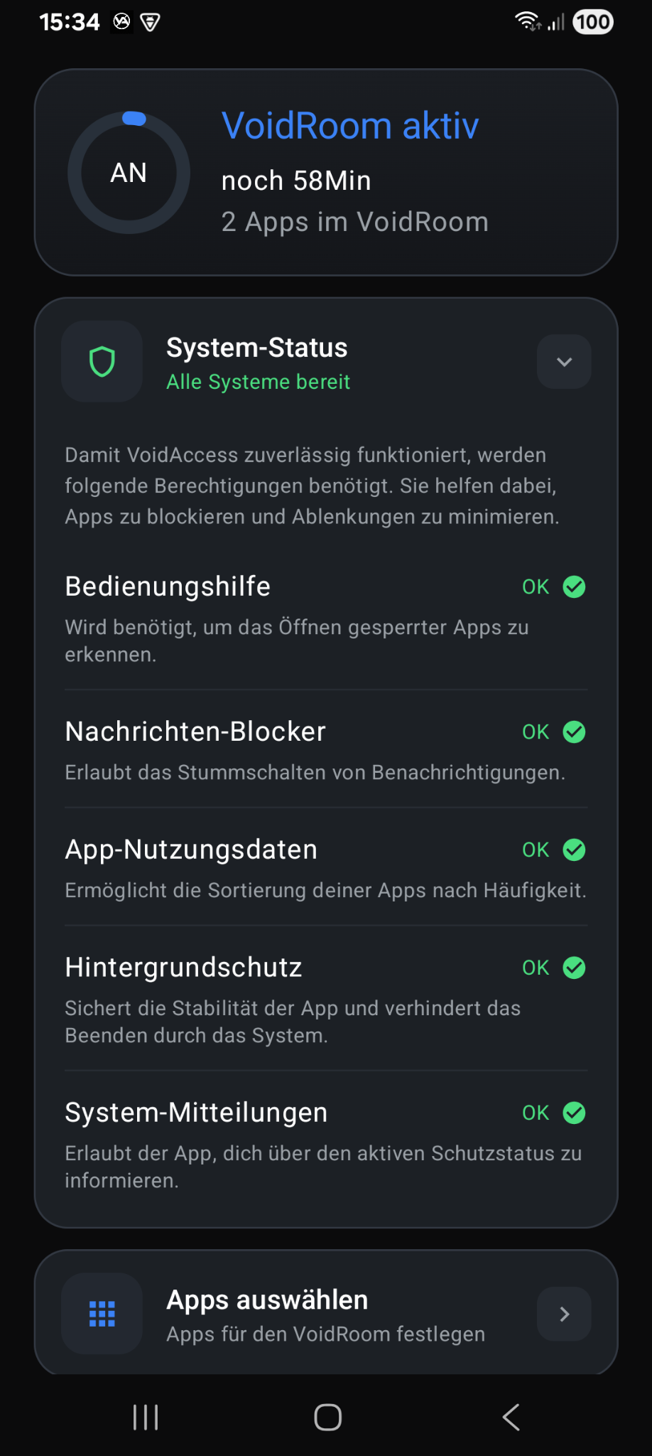 System status permissions