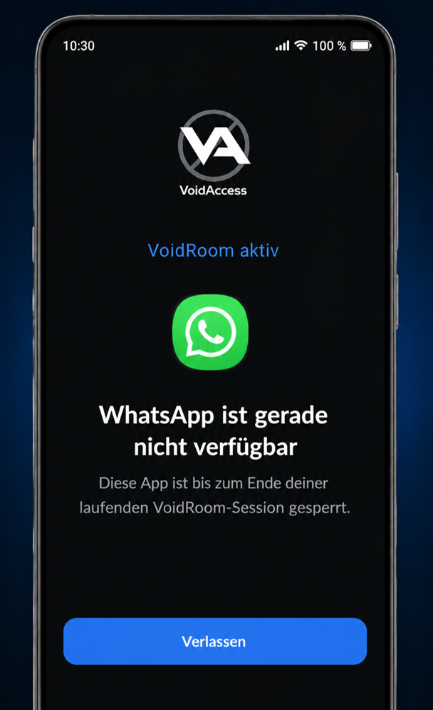 Blocked app screen