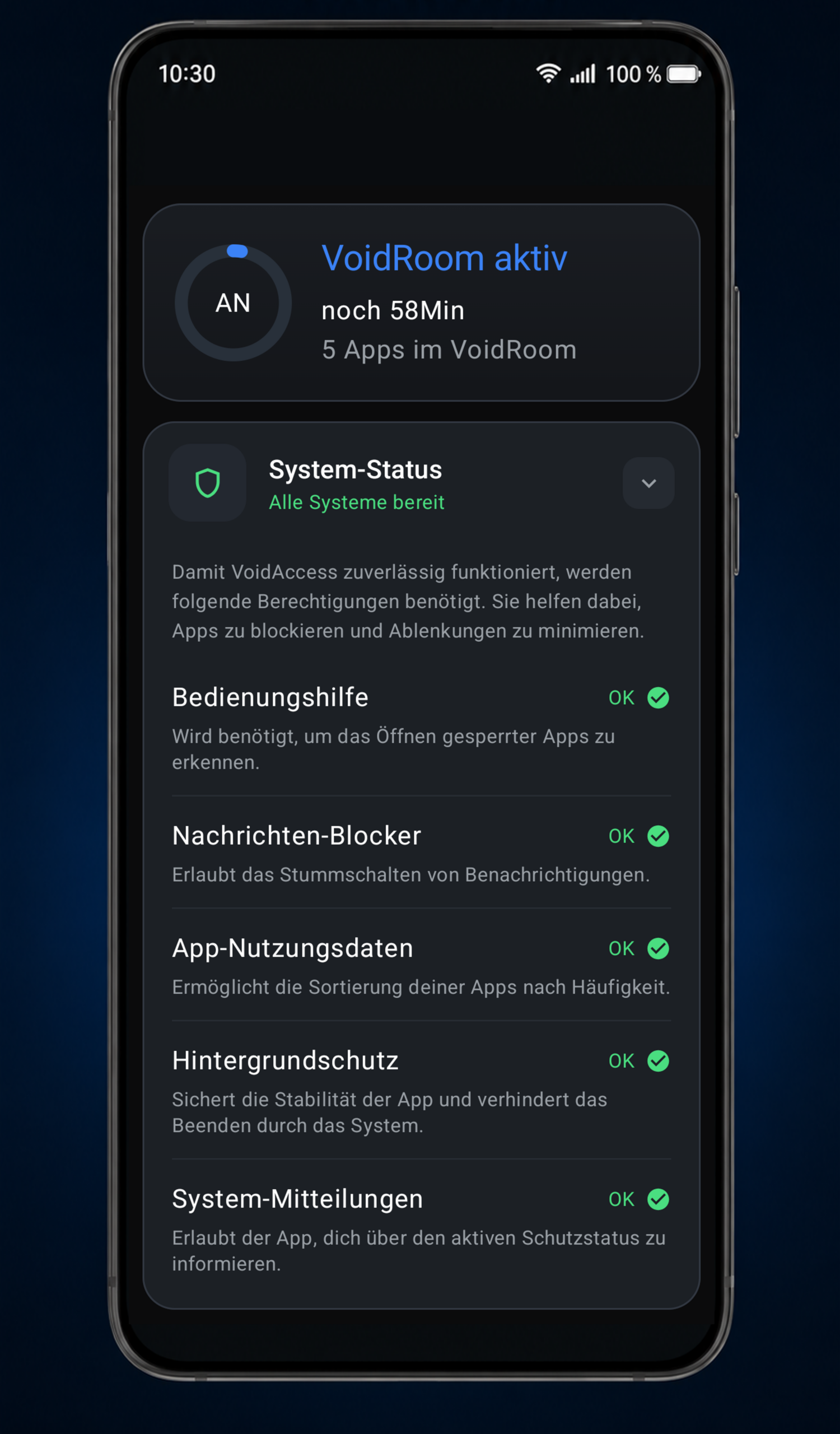 System status permissions