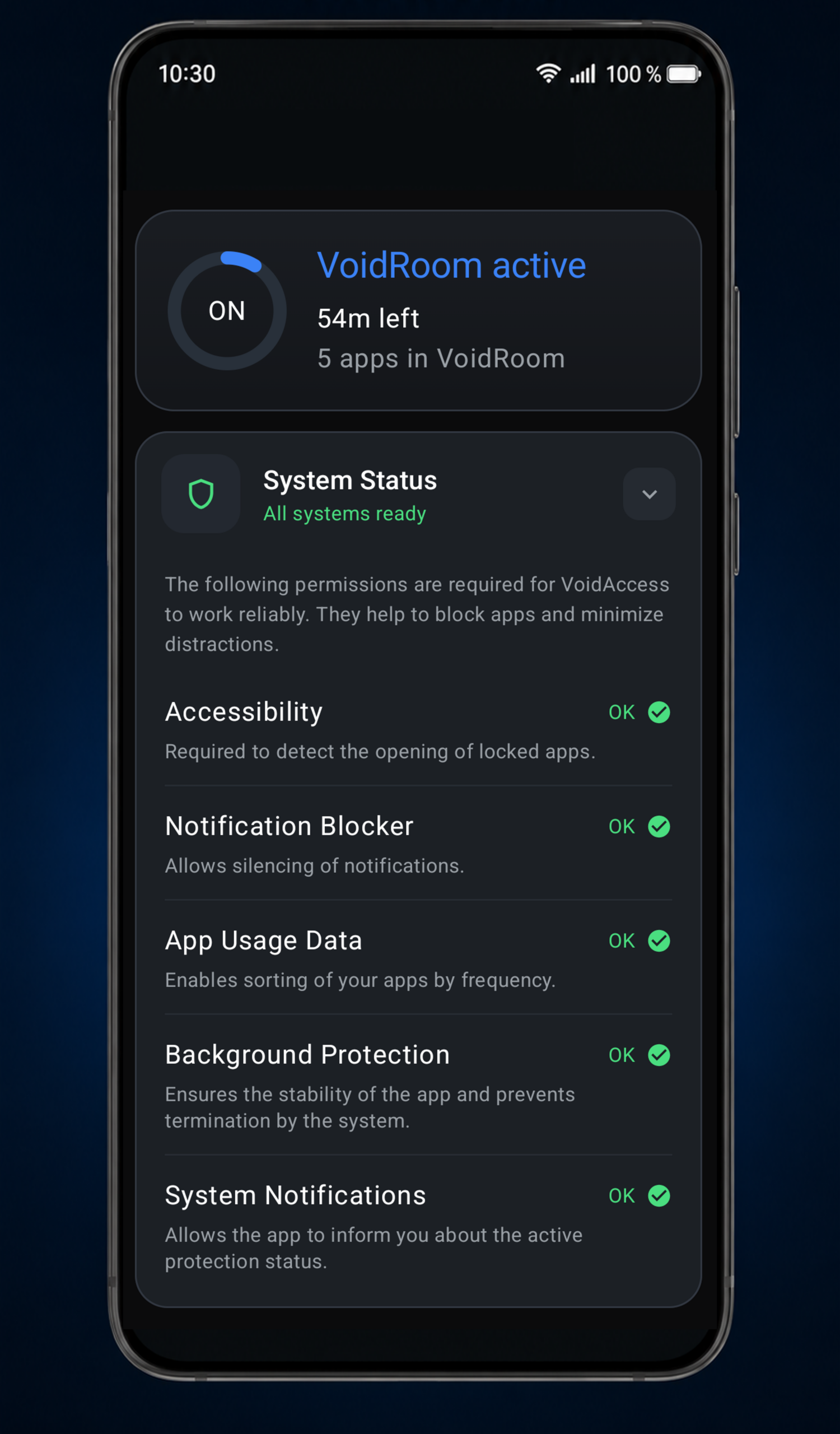 System status permissions