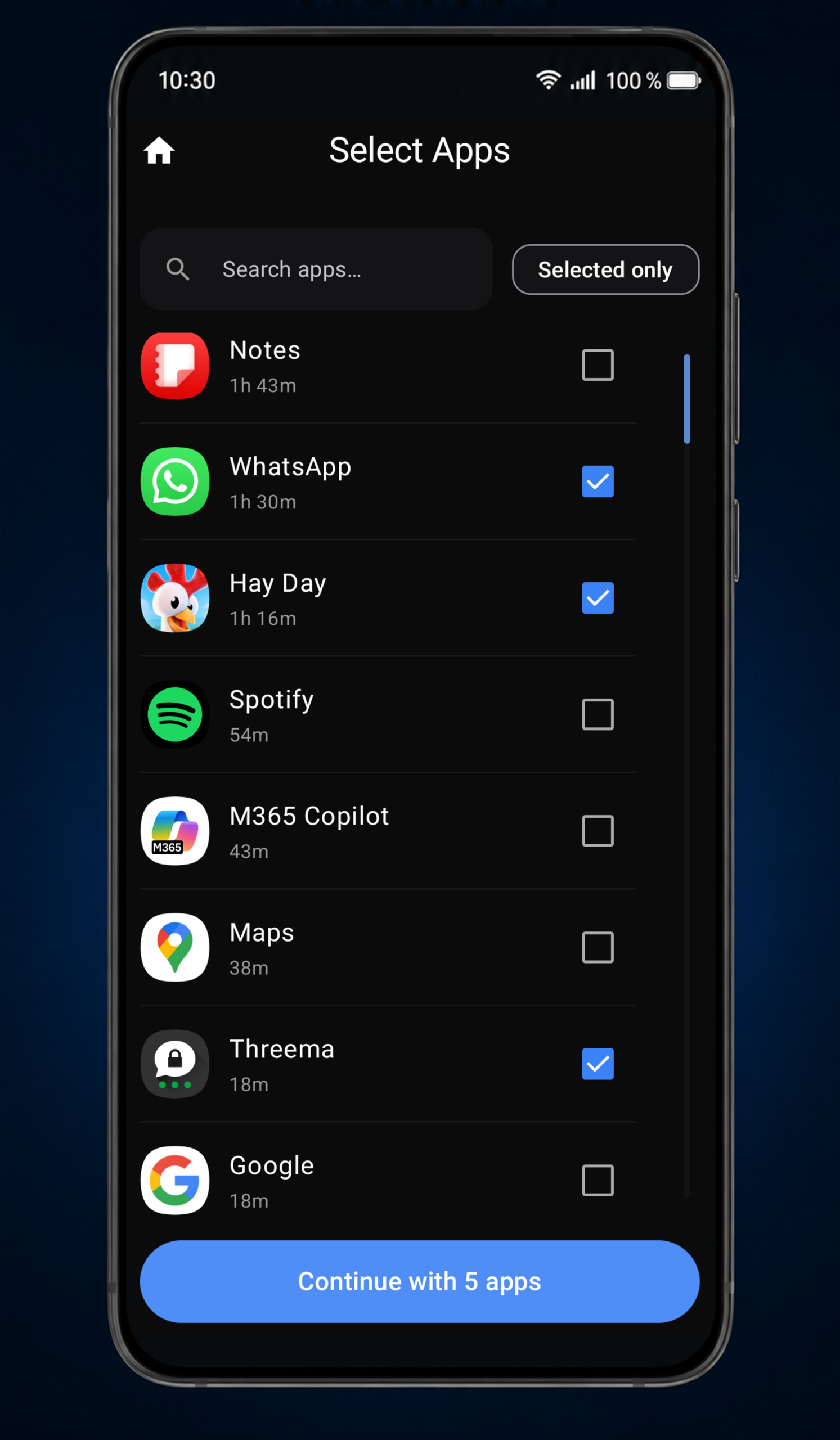 Select apps