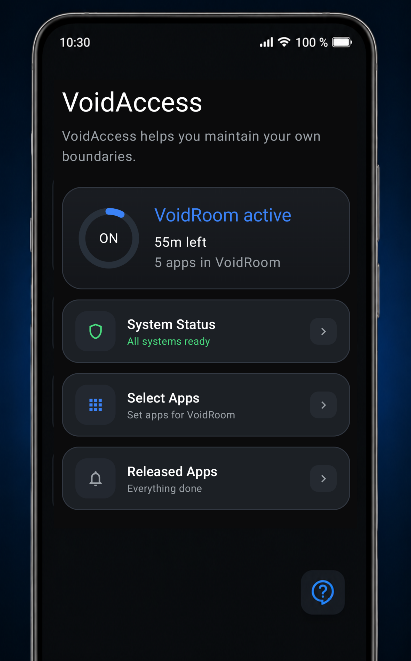 VoidAccess dashboard